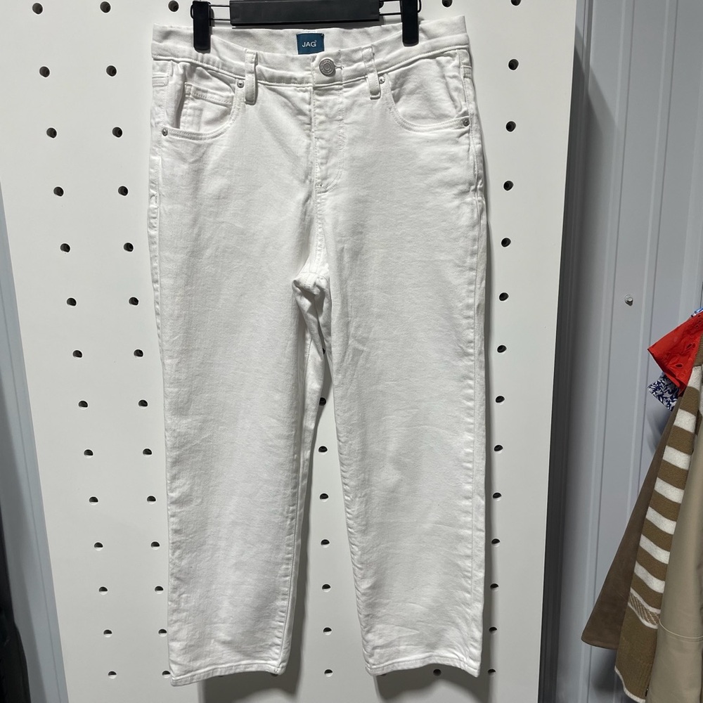JAG Women's White Jeans Straight Leg Size 8